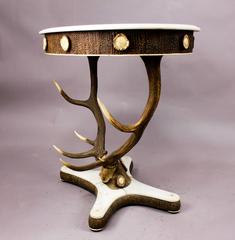 Antique Stag Trophy Antler Table, Austria, circa 1860