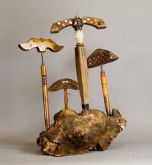 Antique Set of Four Lark Mirrors for Fowling, circa 1800-1900