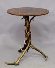 Antique Occasional Antler Table, circa 1880