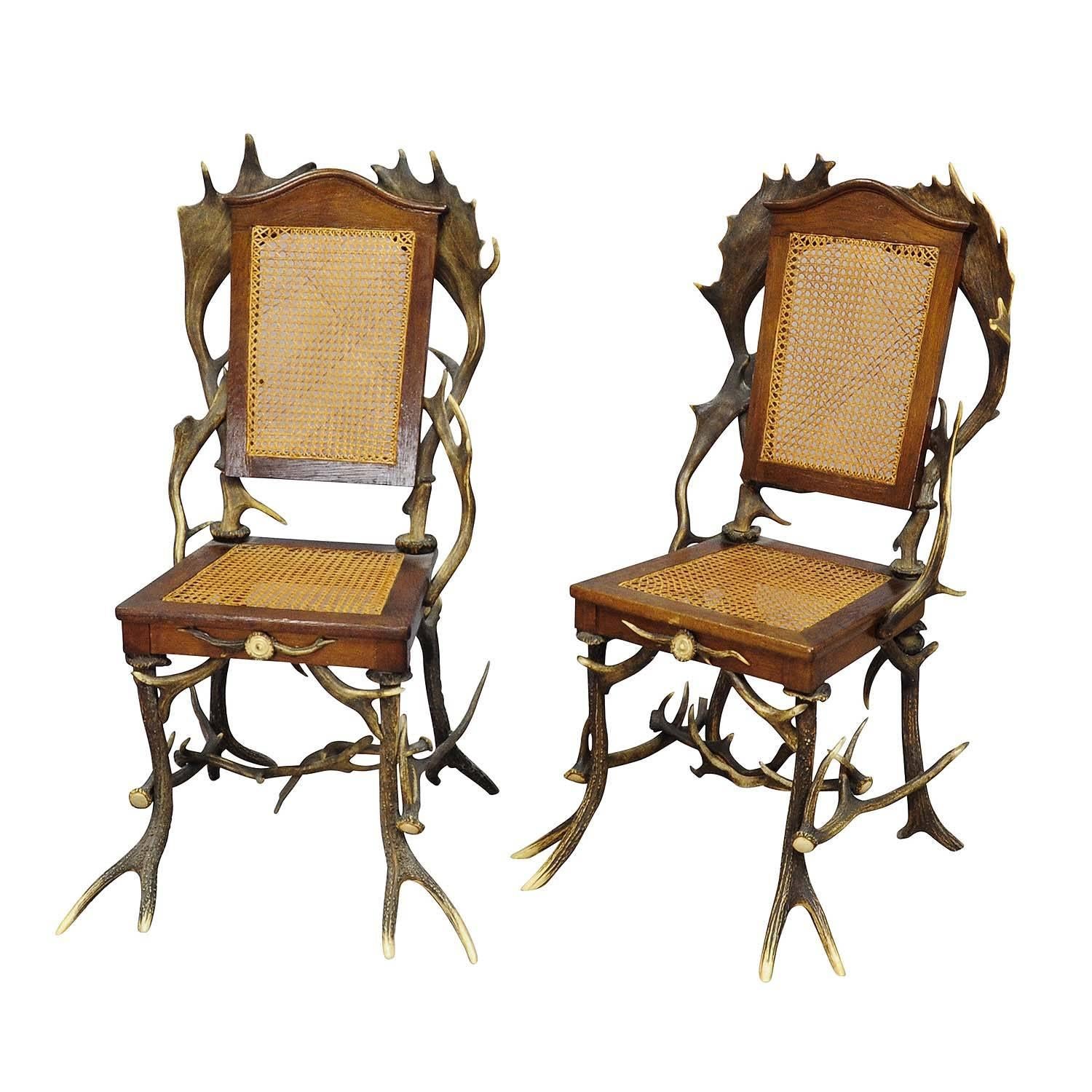 Pair Antique Rustic Cabin Chairs, circa 1900