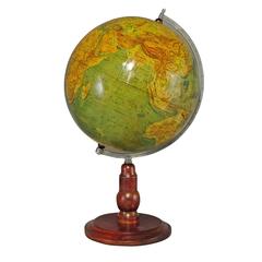 Antique Physical Earth Globe by Paul Raeth, Leipzig