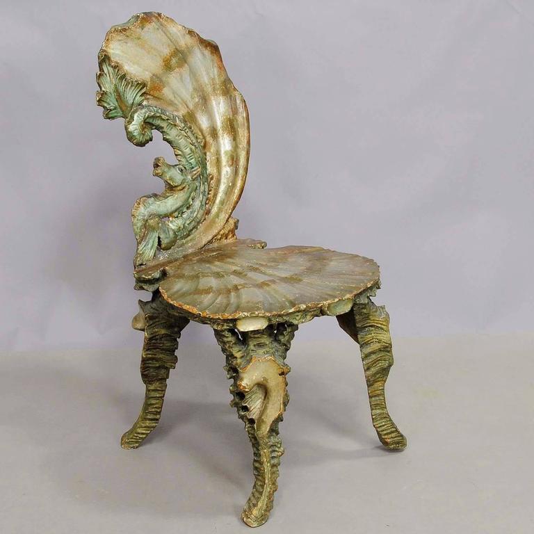 Antique Venetian Carved Grotto Chair, Circa 1880 For Sale At 1stdibs An antique hand-carved Venetian chair in grotto design. Seat and backrest in the - Antique Venetian Carved Grotto Chair, Circa 1880 For Sale At 1stdibs