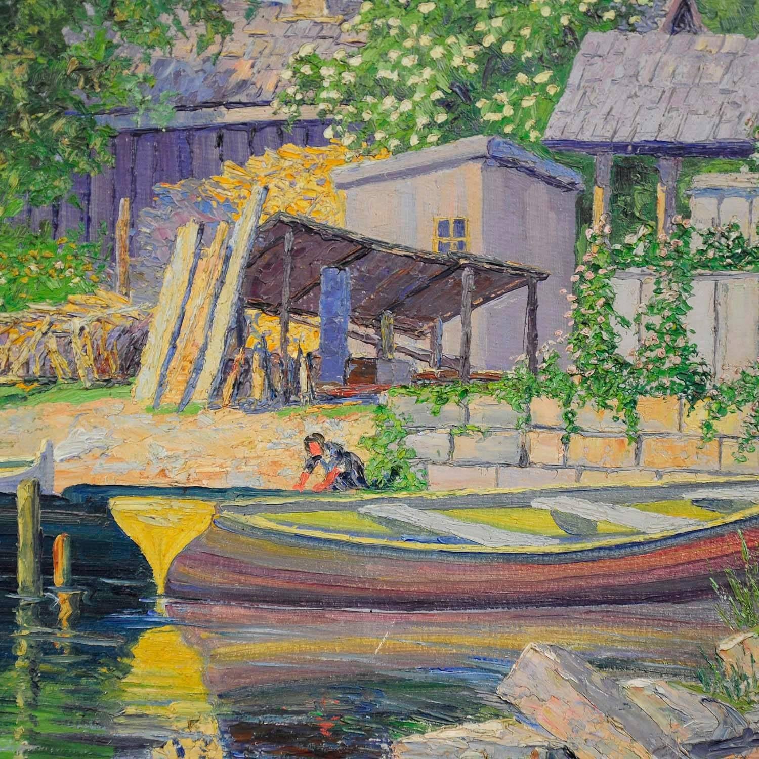 H. Pfahlmer:: Impressionistische Boote auf dem Chiemsee bei München:: 1924 (Gemalt)