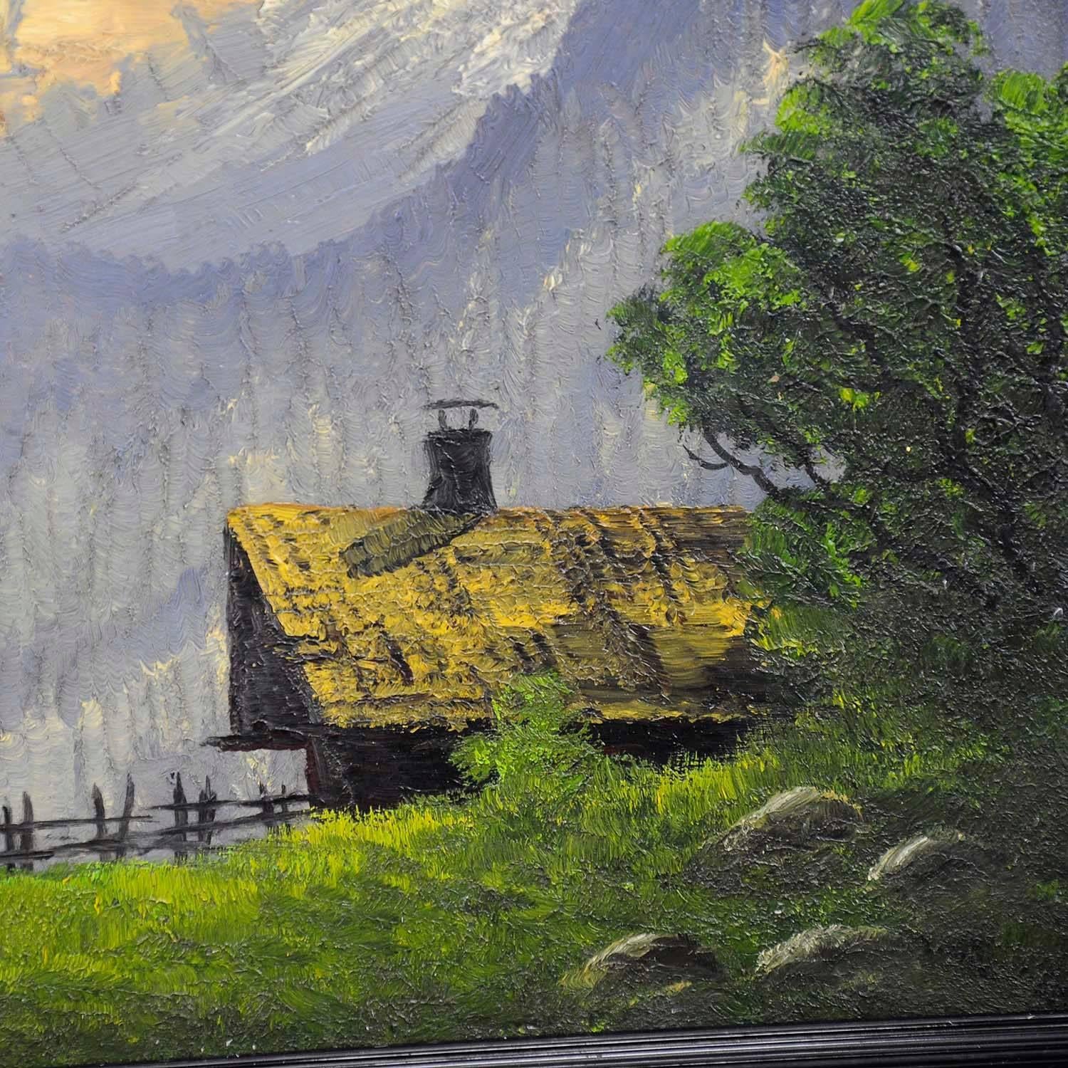 German Unknown, Mountain Landscape with Cabin