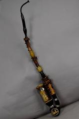 Carved Horn Hunter's Pipe Attributed to Lebrecht Schulz