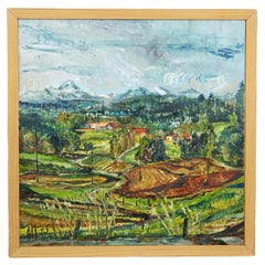 Alexander Michael Peinture à l'huile des Préalpes 1973
