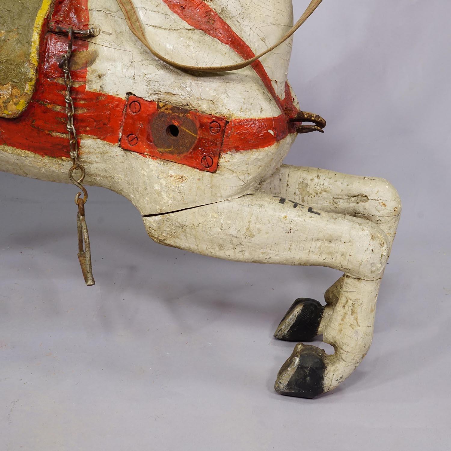 Antico cavallo da giostra per bambini, Germania, fine XIX secolo In condizioni buone in vendita a Berghuelen, DE