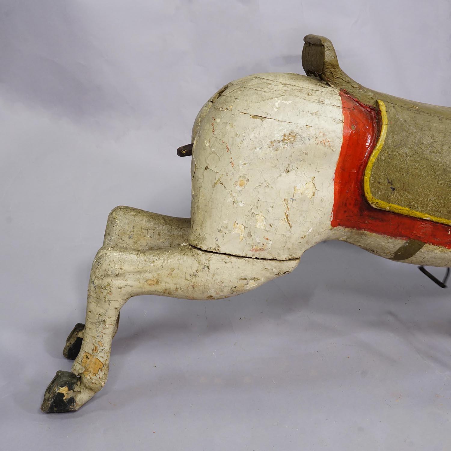 Antico cavallo da giostra per bambini, Germania, fine XIX secolo in vendita 1