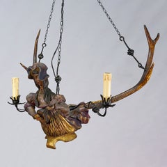 Antique Lusterweibchen with Muenchner Kindl, Germany 1900