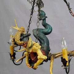 Antique Mermaid Lusterweibchen of a Medieval Lady with Fishtail, circa 1920