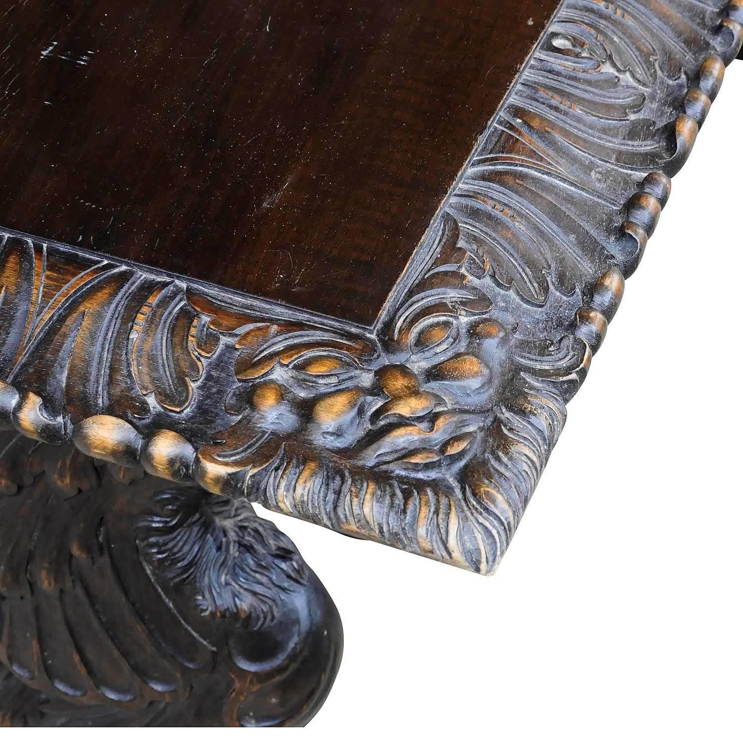 Great Renaissance Style Desk with Elaborate Carvings 2