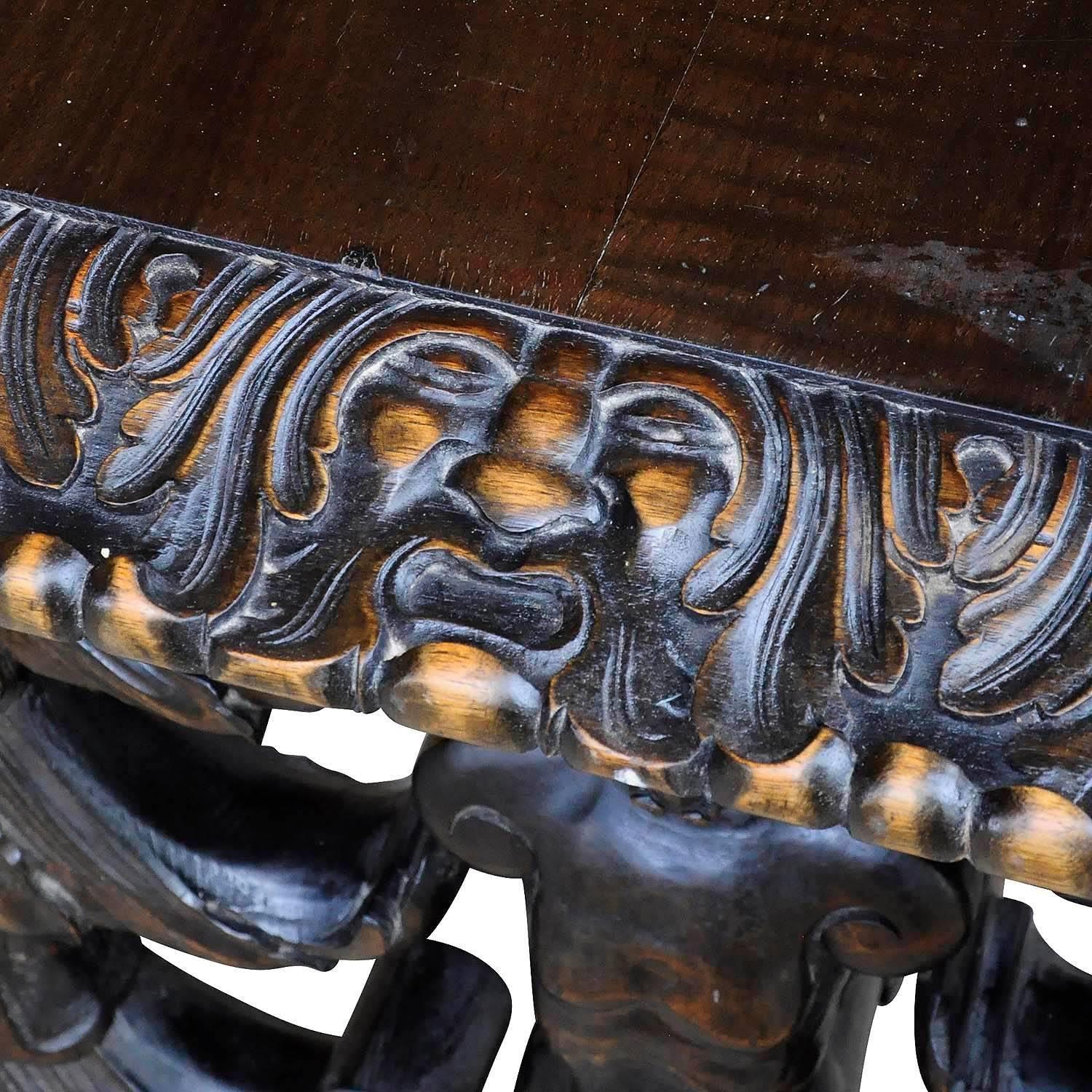 Great Renaissance Style Desk with Elaborate Carvings 3