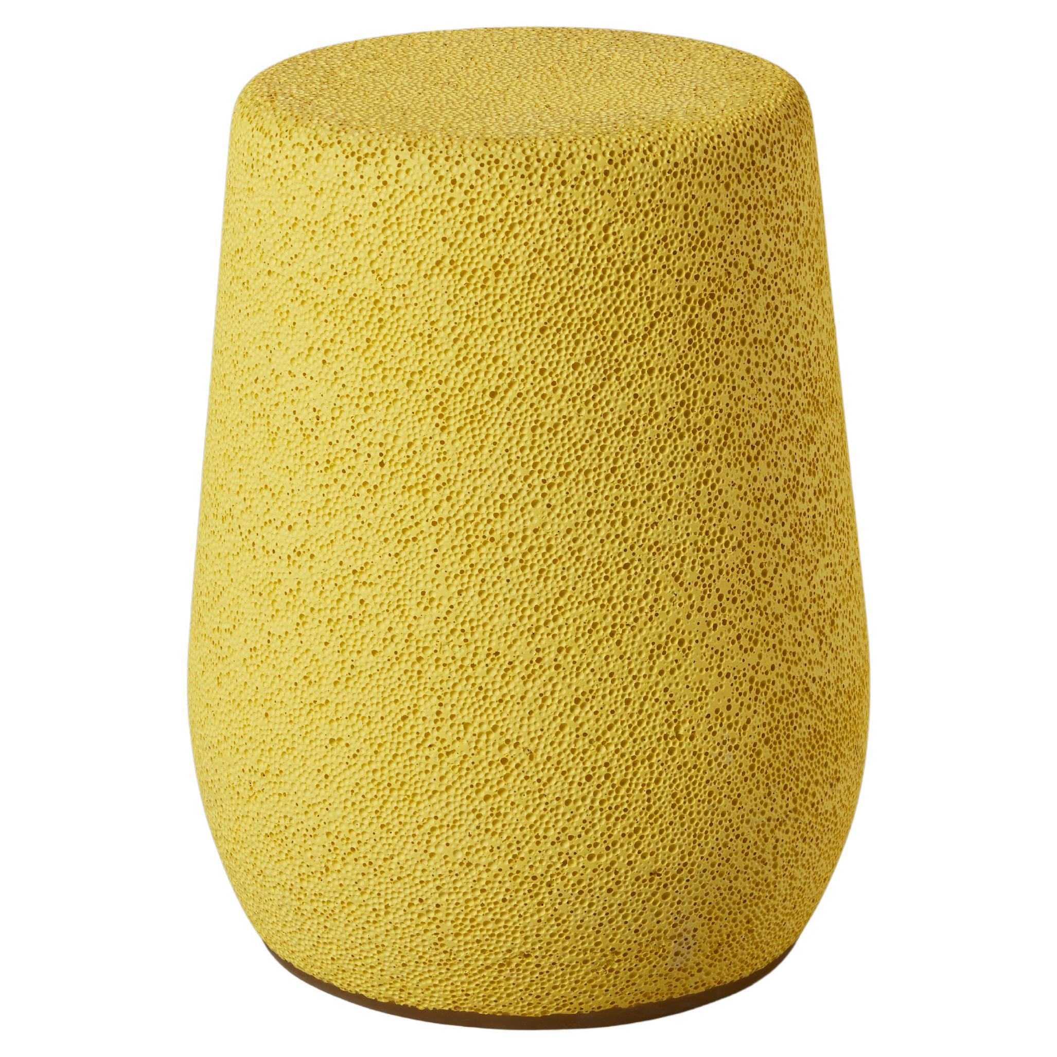 'Lightweight Porcelain' Stool and Side Table by Djim Berger - Bright Yellow For Sale