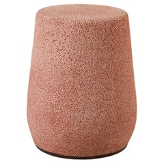 'Lightweight Porcelain' Stool and Side Table by Djim Berger, Color: Coral