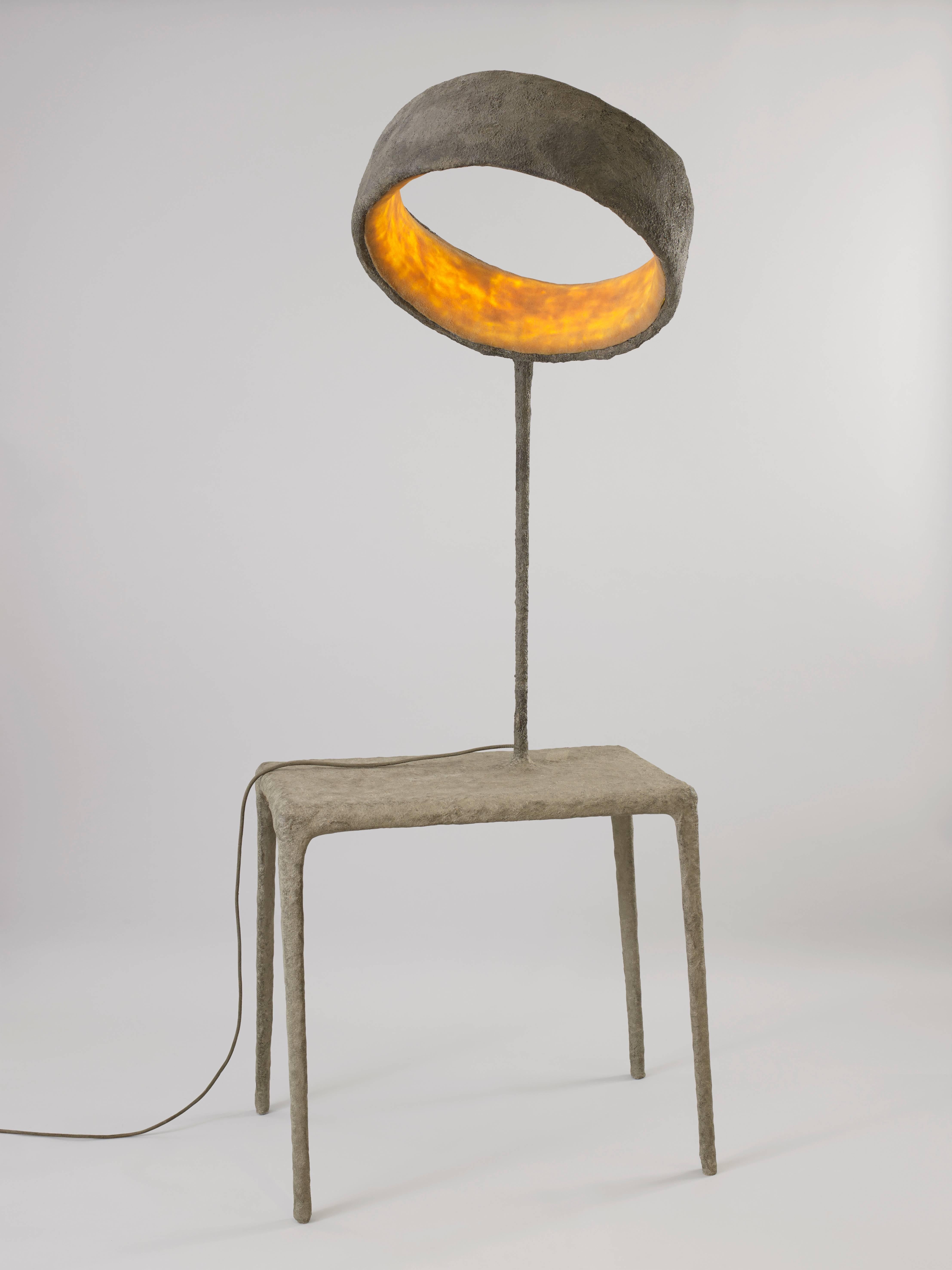 Dutch Orange and Brown ‘Luciferase’ Hybrid Console and Floor Light by Nacho Carbonell