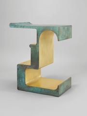 XiangSheng I Side Table #3, Bronze with an Etruscan Green Patina by Studio MVW