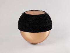 'Sea Anemone' Copper Side Table with a Maple Root Top by Pia Maria Raeder