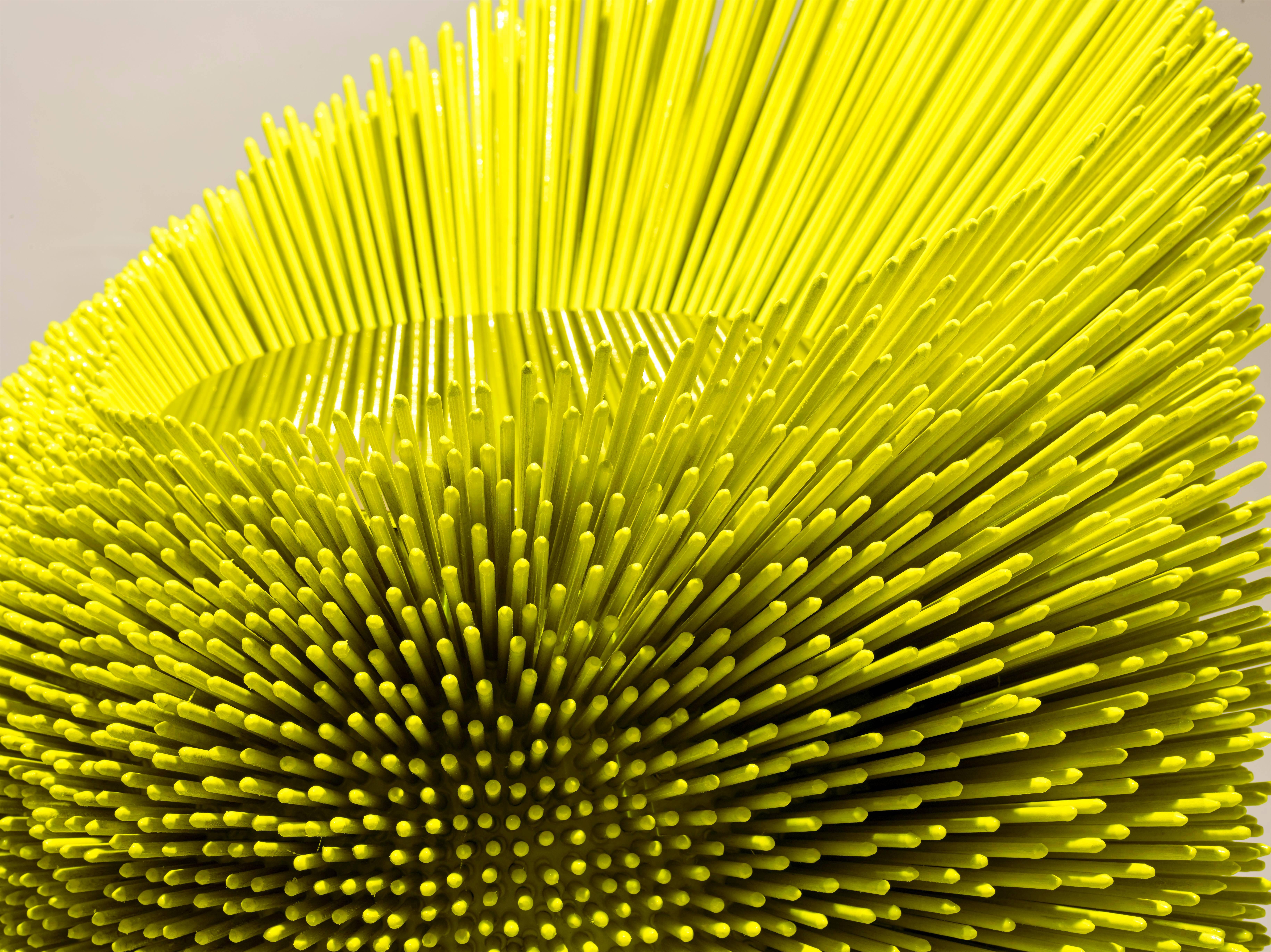 German Bright Yellow 'Sea Anemone' Side Table by Pia Maria Raeder  