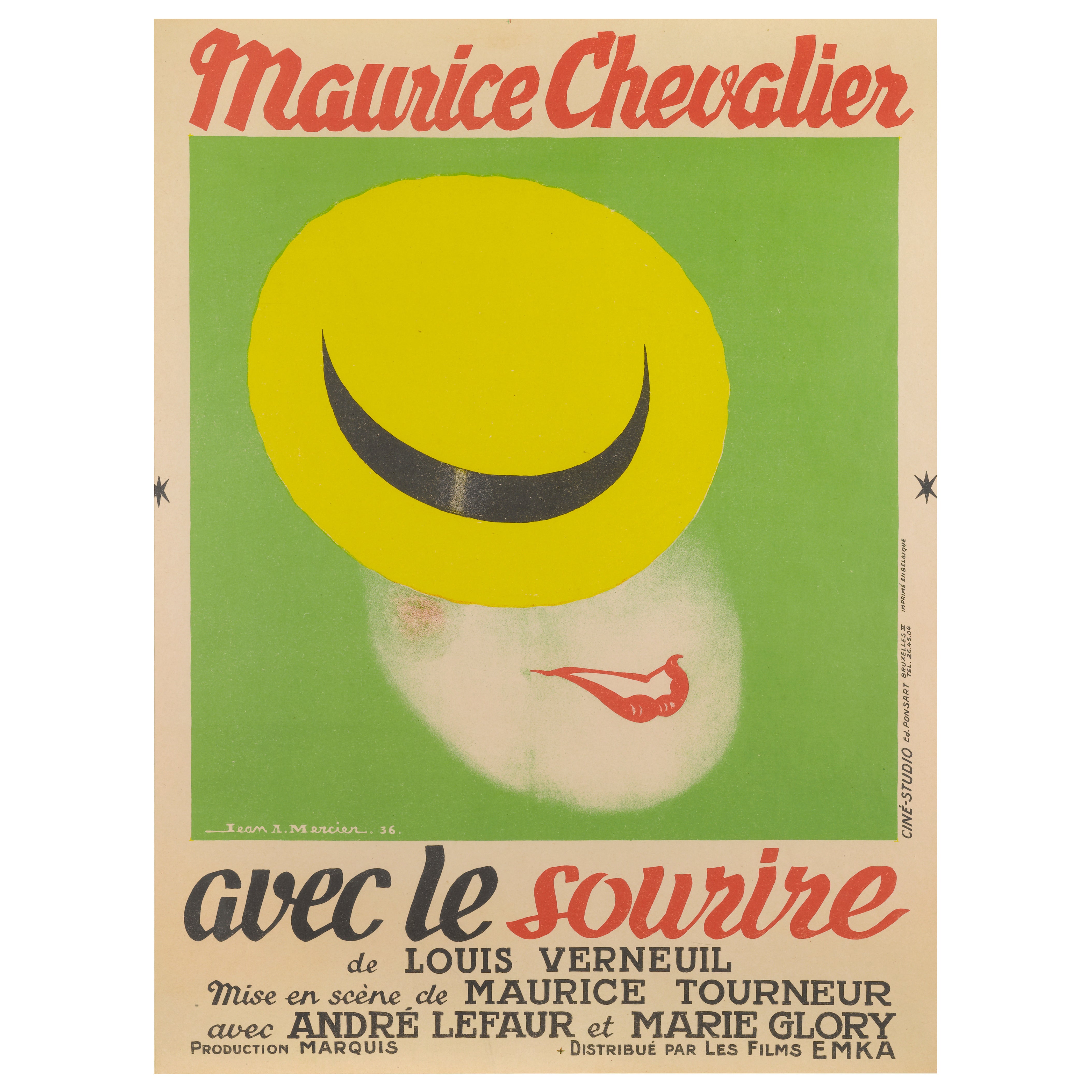 Avec le Sourire" Original French Film Poster