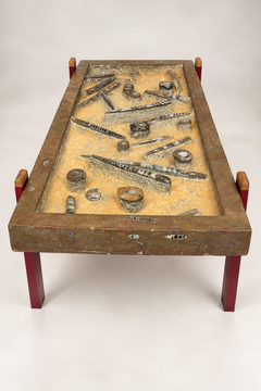 Coffee Table with Marine Fossils, Orthoceras