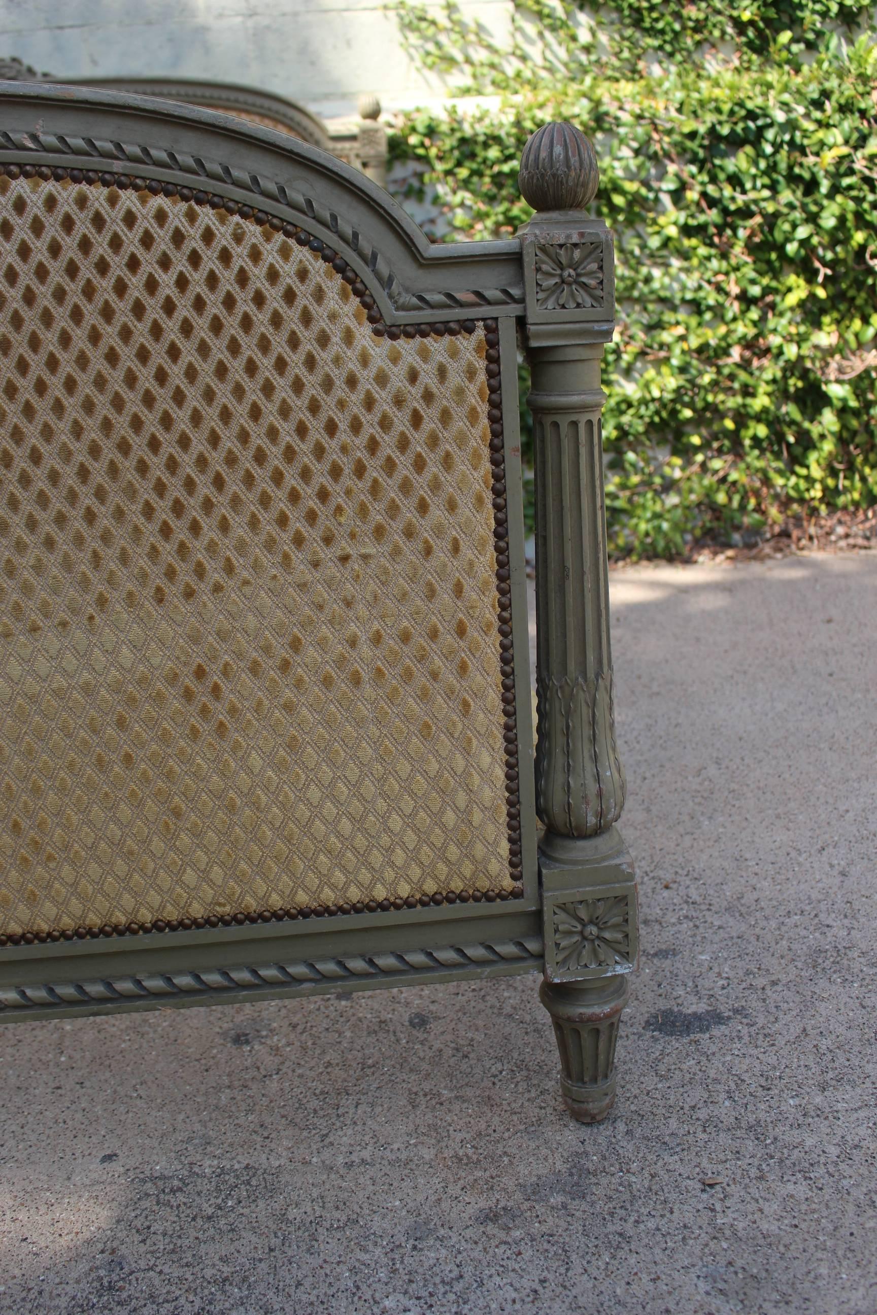 20th Century French Louis XVI Style Bed with a Painted Finish