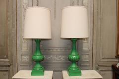 A Pair Of Italian Painted Tole Lamp Bases