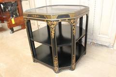 Lacquered Three-Tiered Table