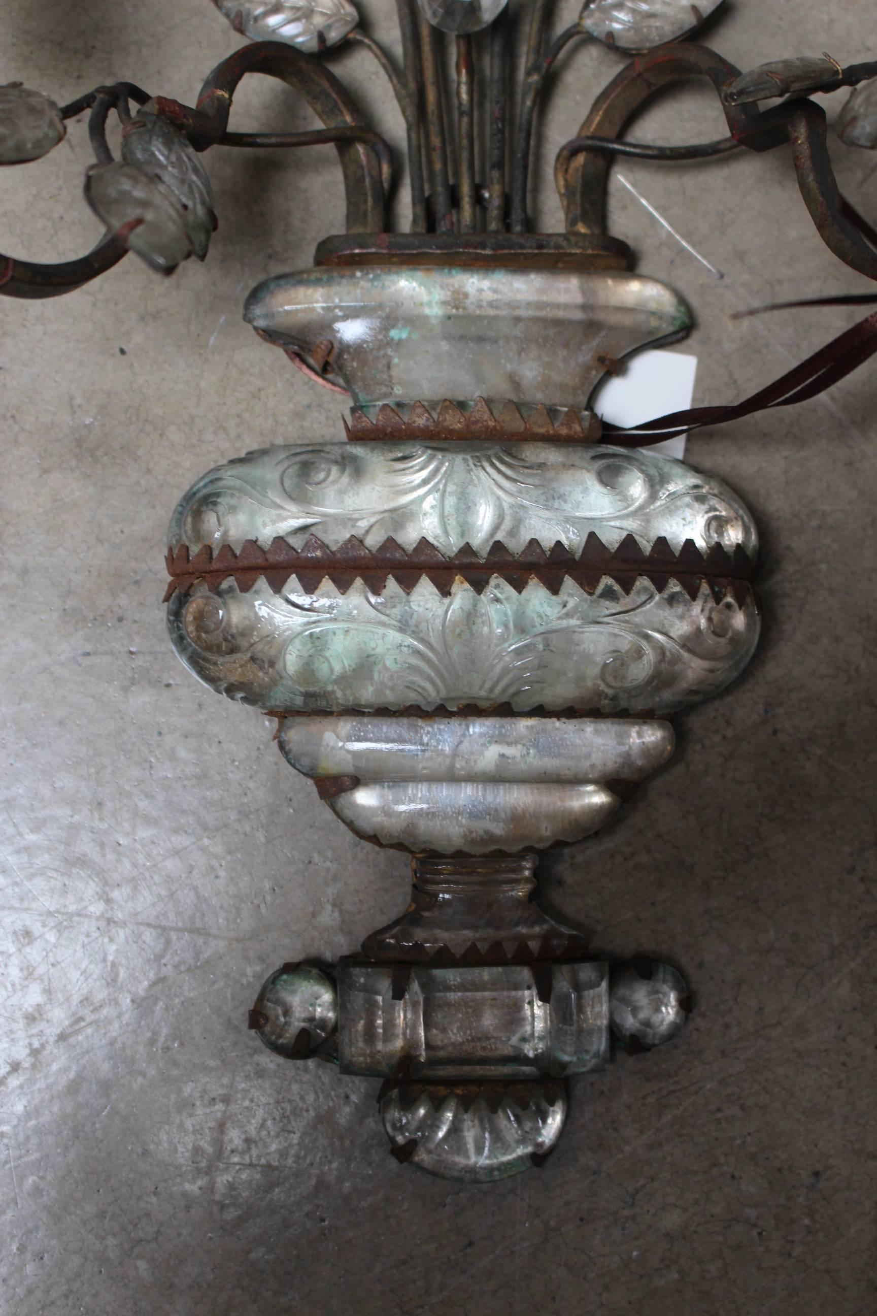 Modern Pair of Early Bagues Sconces