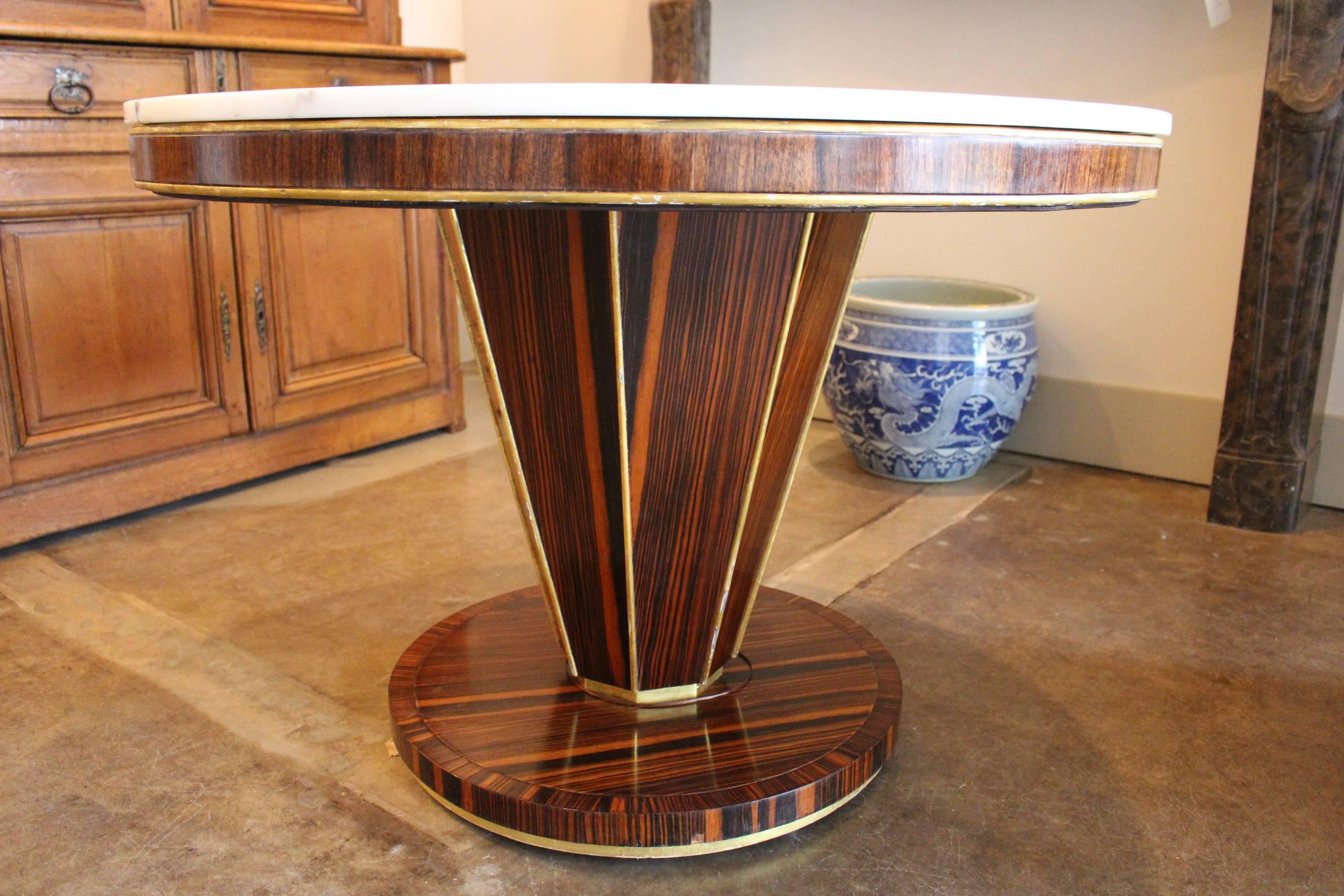 Italian Art Deco Style Center-Game Table In Good Condition In Dallas, TX