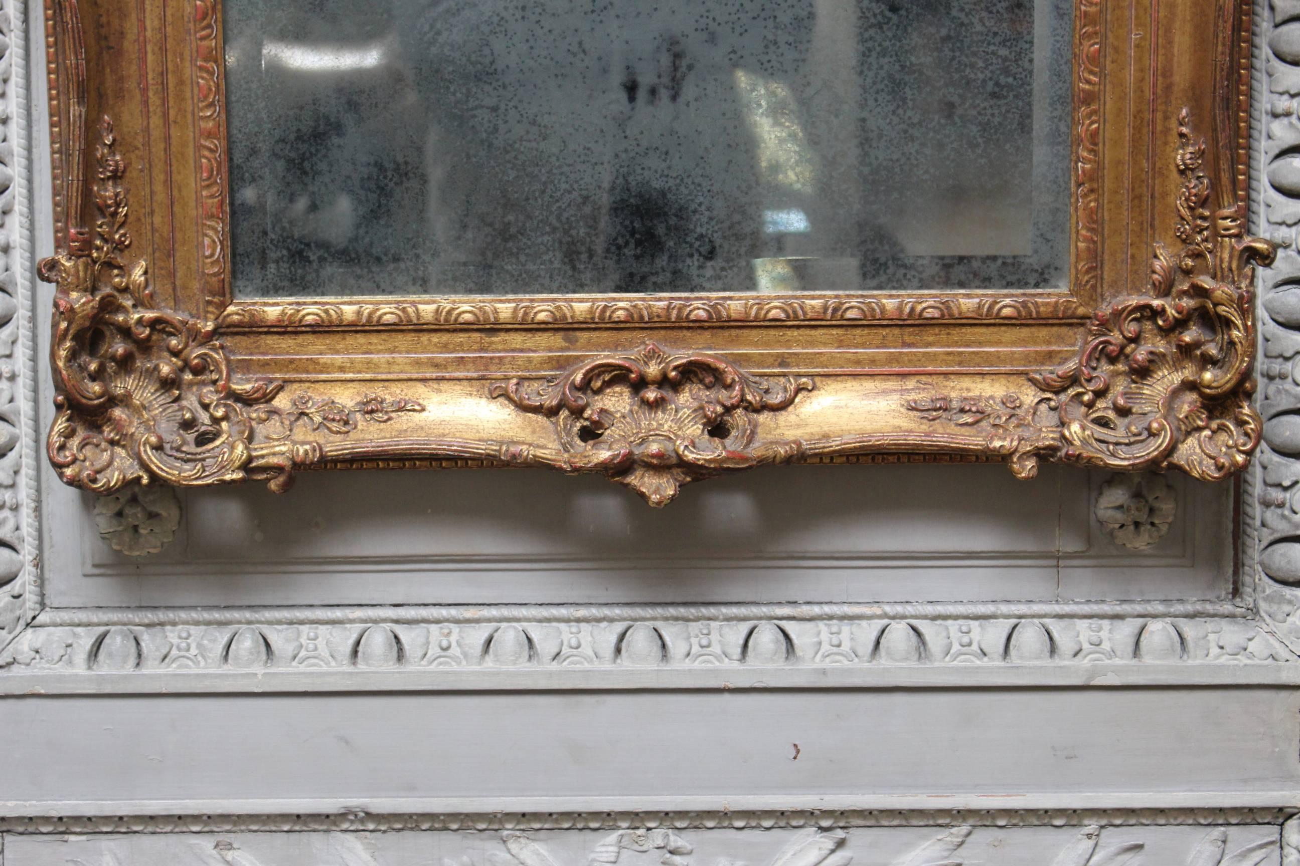 French Gilded Mirror In Good Condition In Dallas, TX