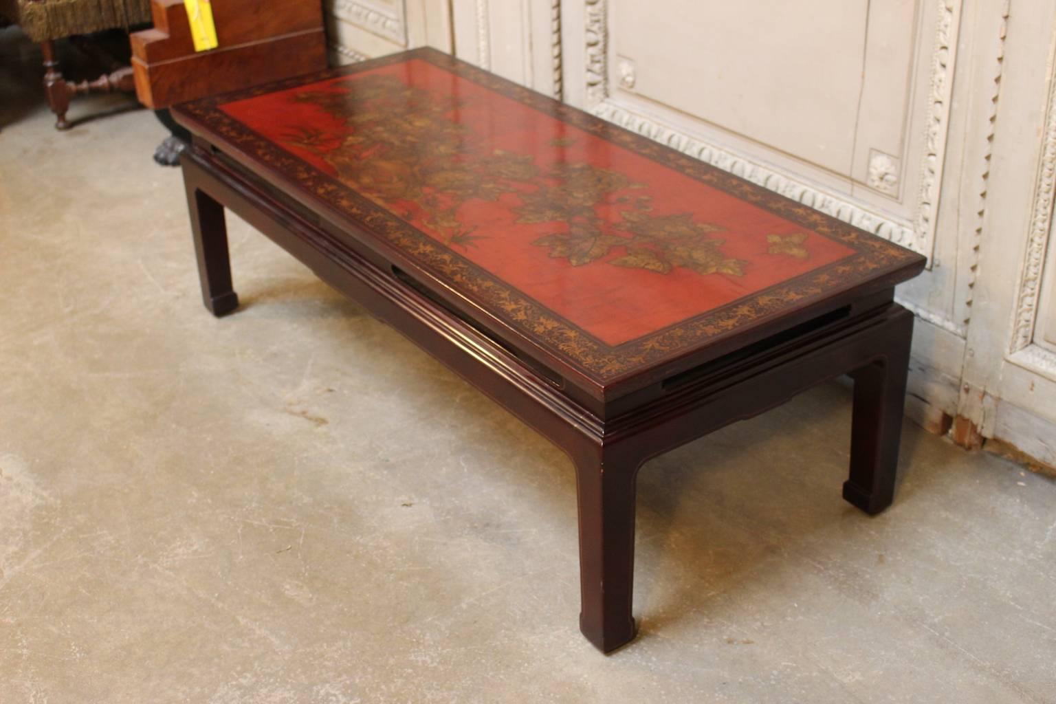 Chinese Lacquered Cocktail Table 1