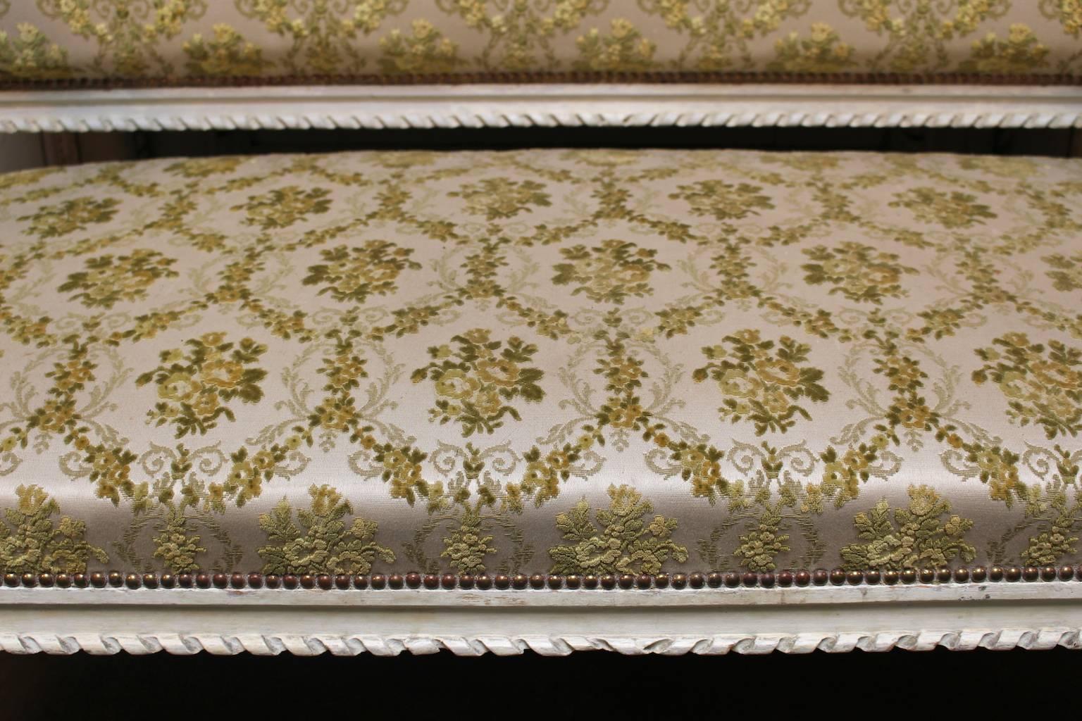 A French Louis XVI Settee with a Painted Finish 1