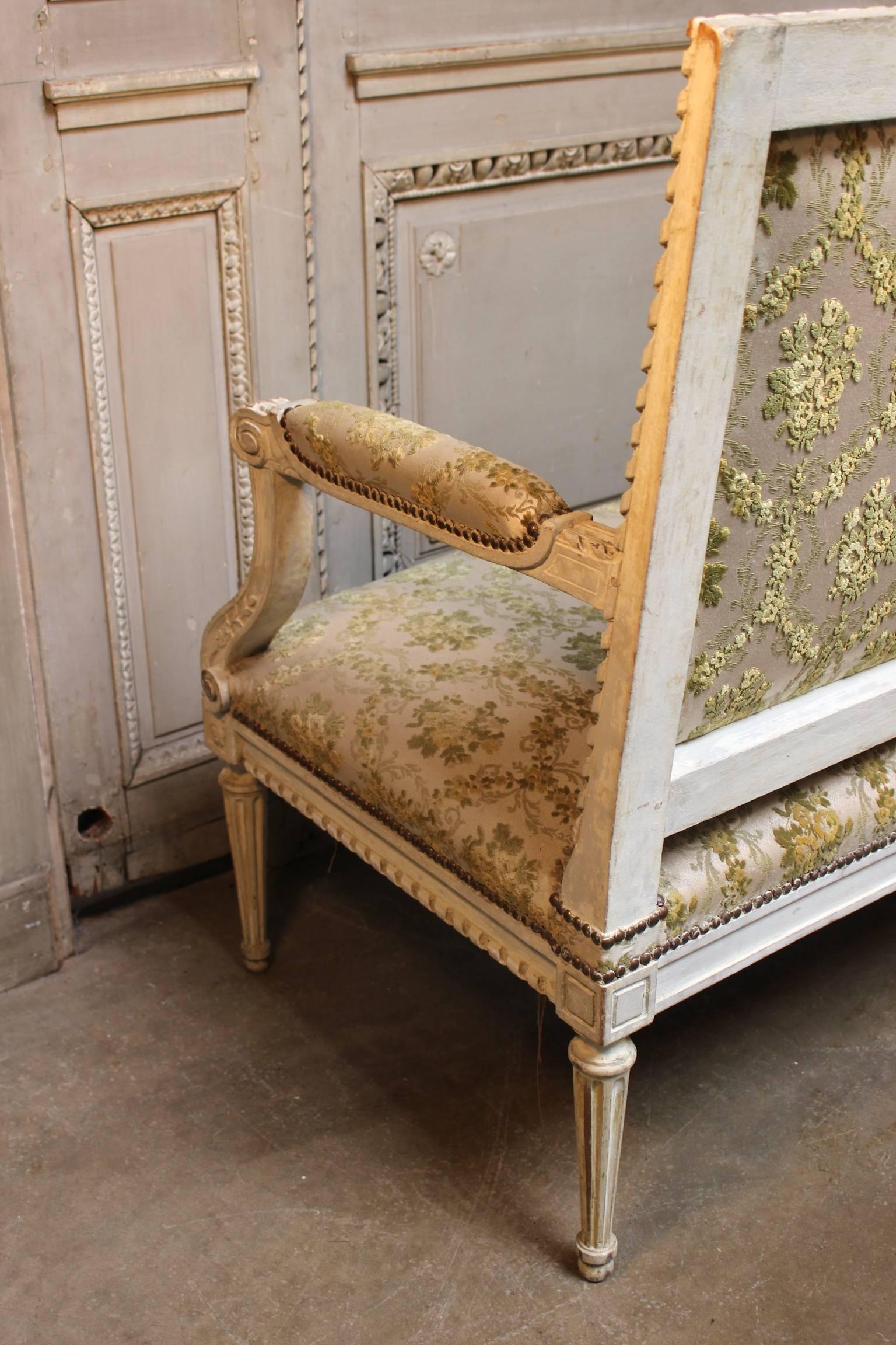 A French Louis XVI Settee with a Painted Finish 6