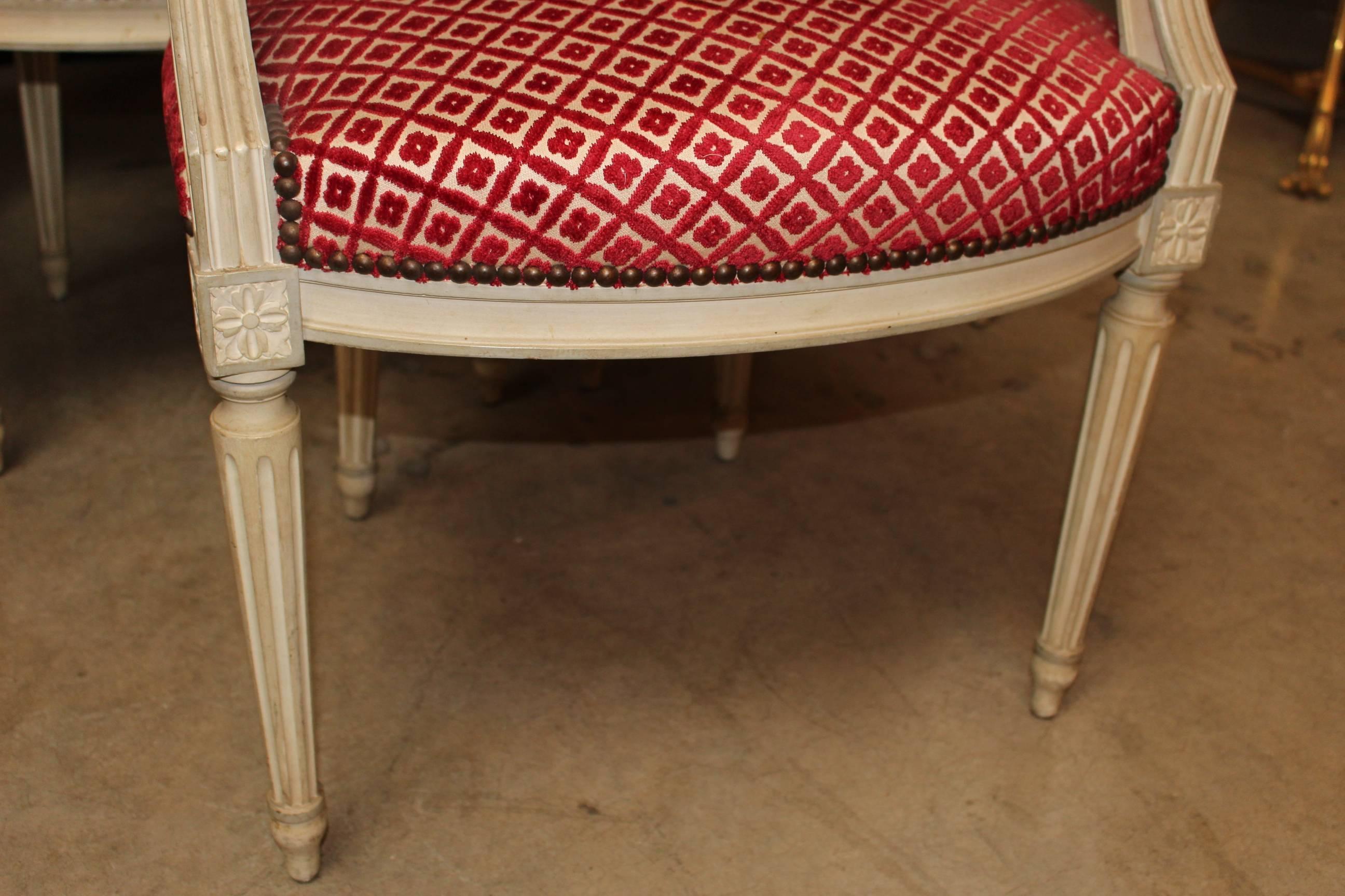 Set of Ten, French Louis XVI Style Dining Chairs In Good Condition In Dallas, TX
