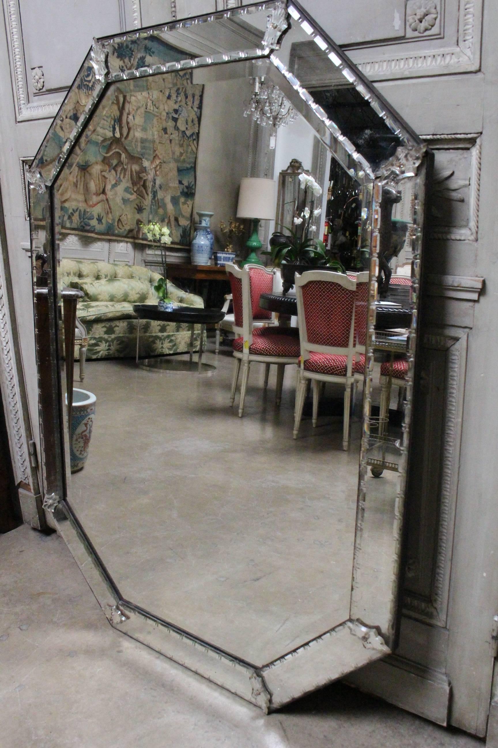 Very Large Venetian Mirror In Good Condition In Dallas, TX