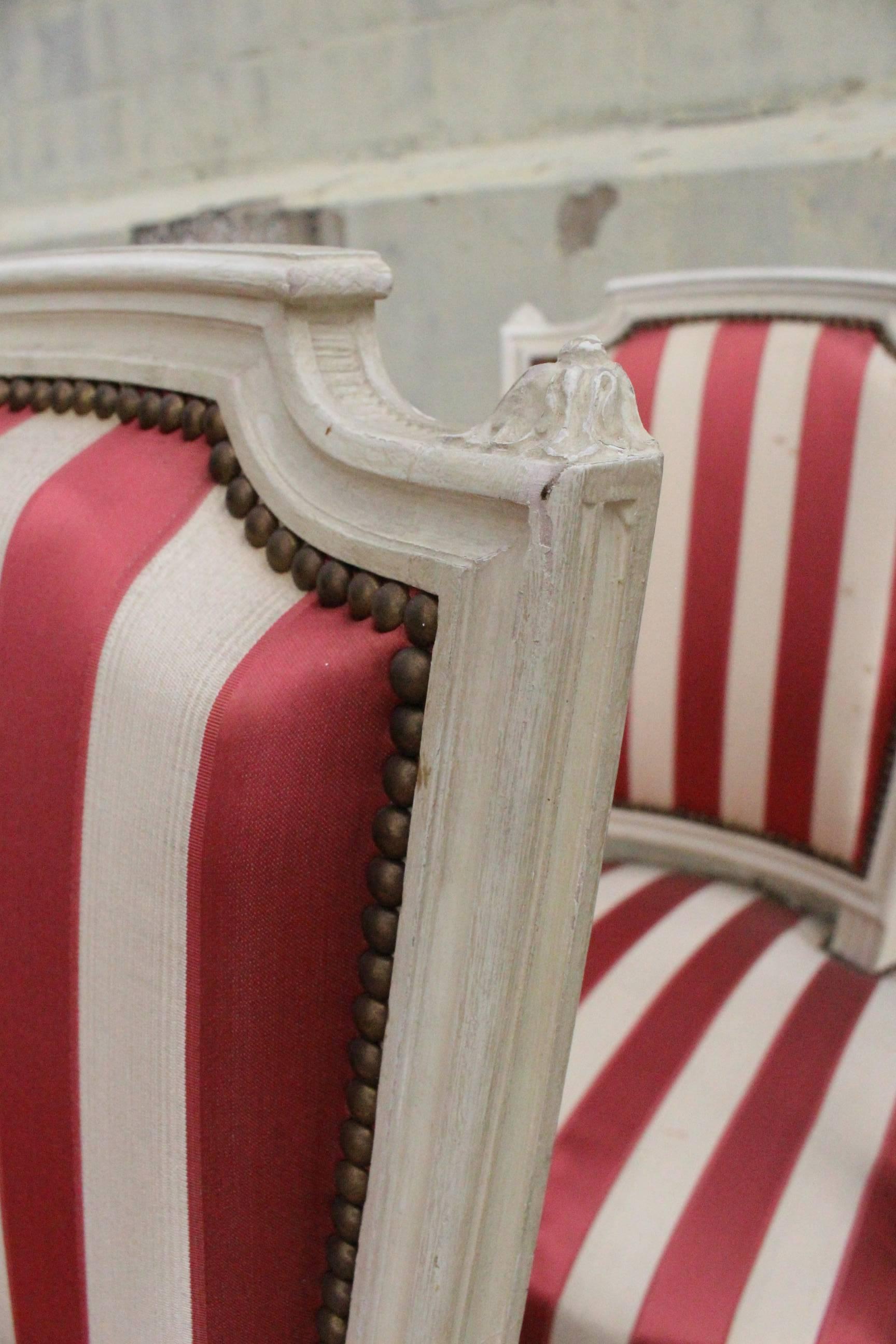 Suite of Ten French Louis XVI Style Painted Dining, Armchairs 2