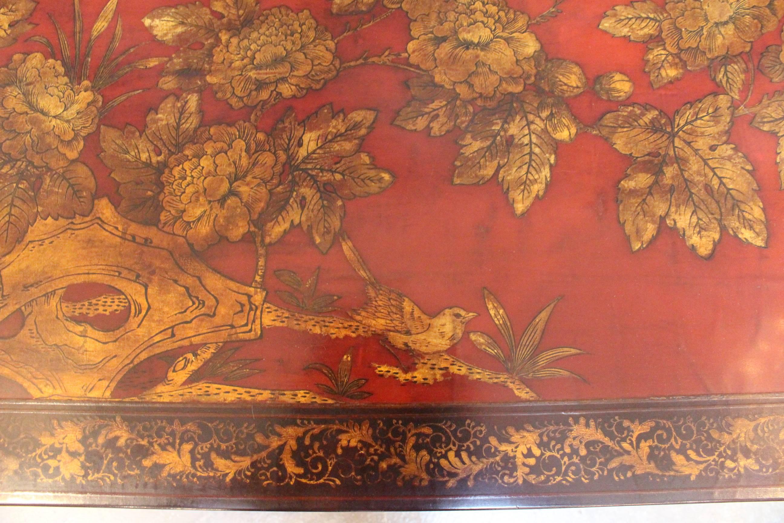 French Chinoiserie Style Cocktail Table in Lacquer 1