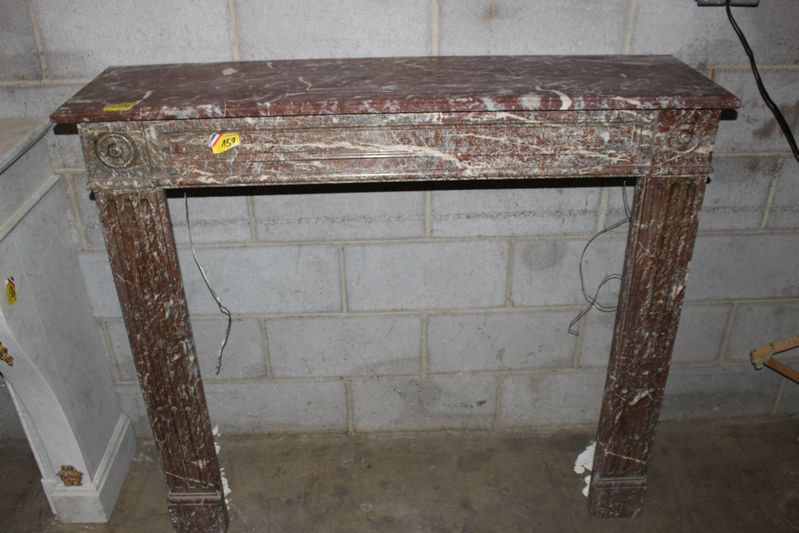 A French Louis XVI marble mantel