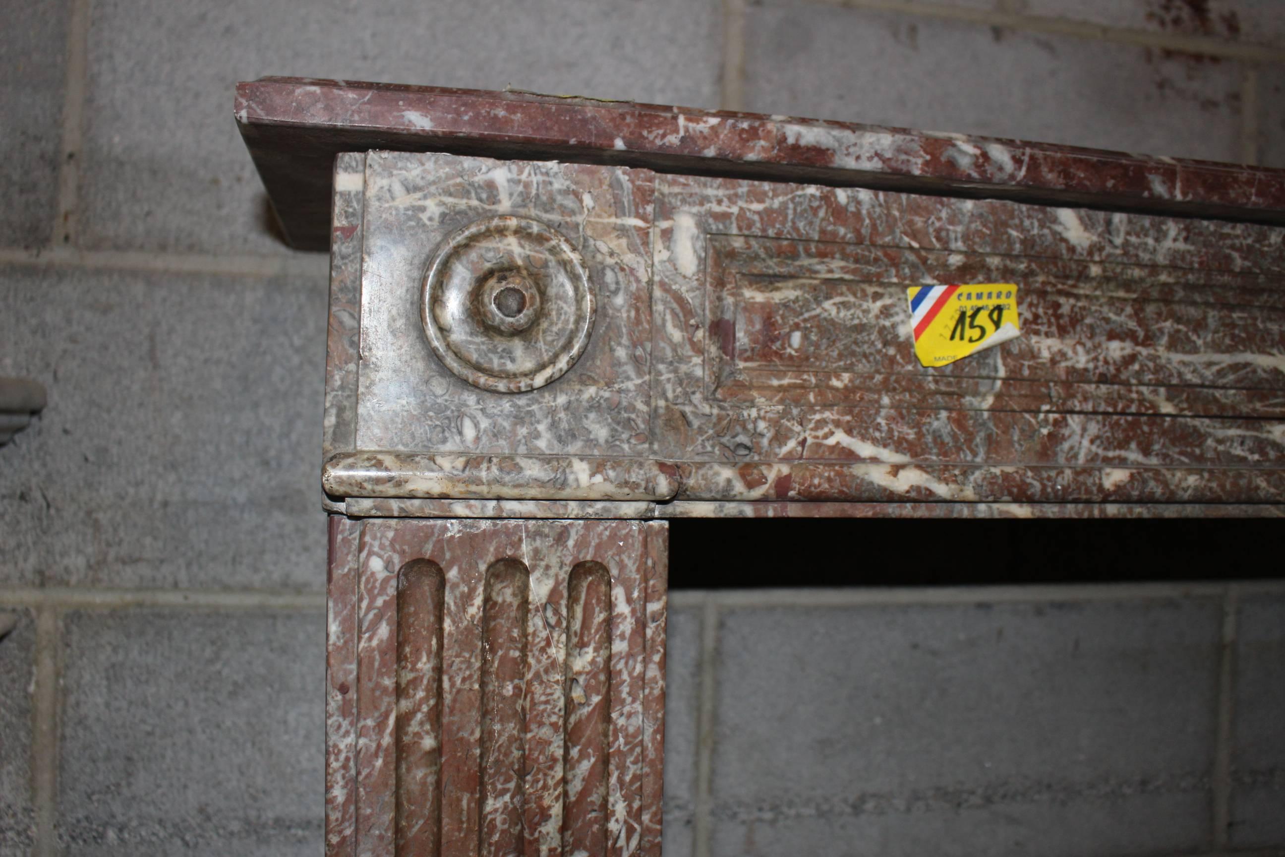 French, Louis XVI Style Marble Mantel 1