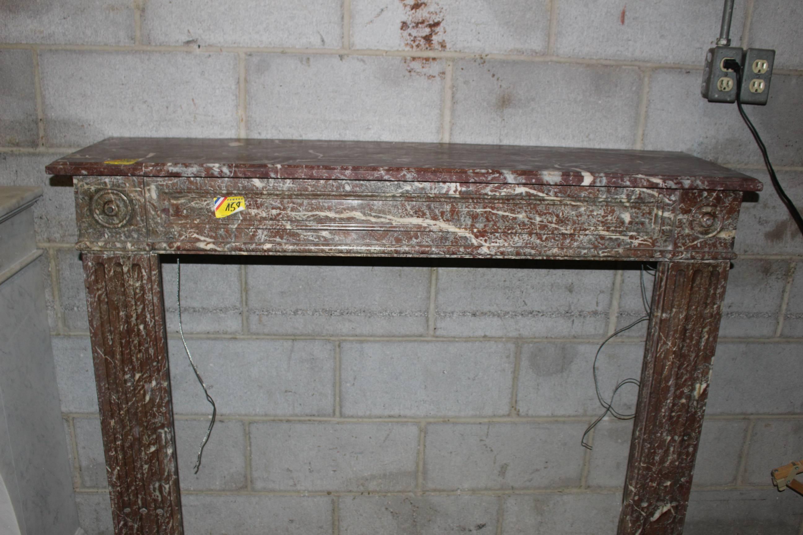 French, Louis XVI Style Marble Mantel 2