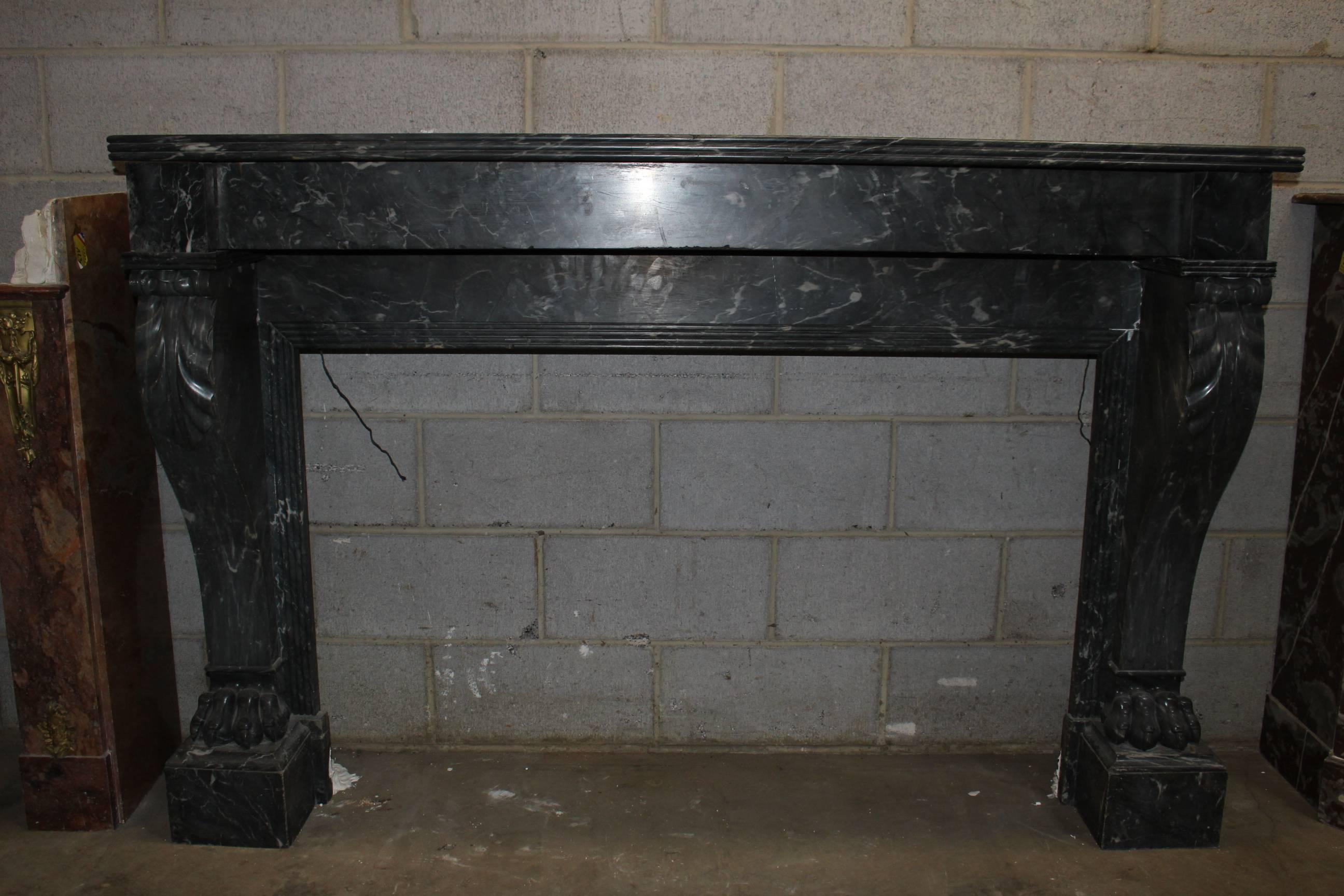 A French Empire marble mantel.