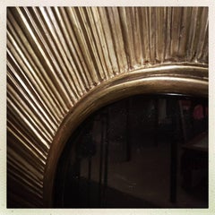 Very Large Continental Gilded Wood Sunburst Mirror
