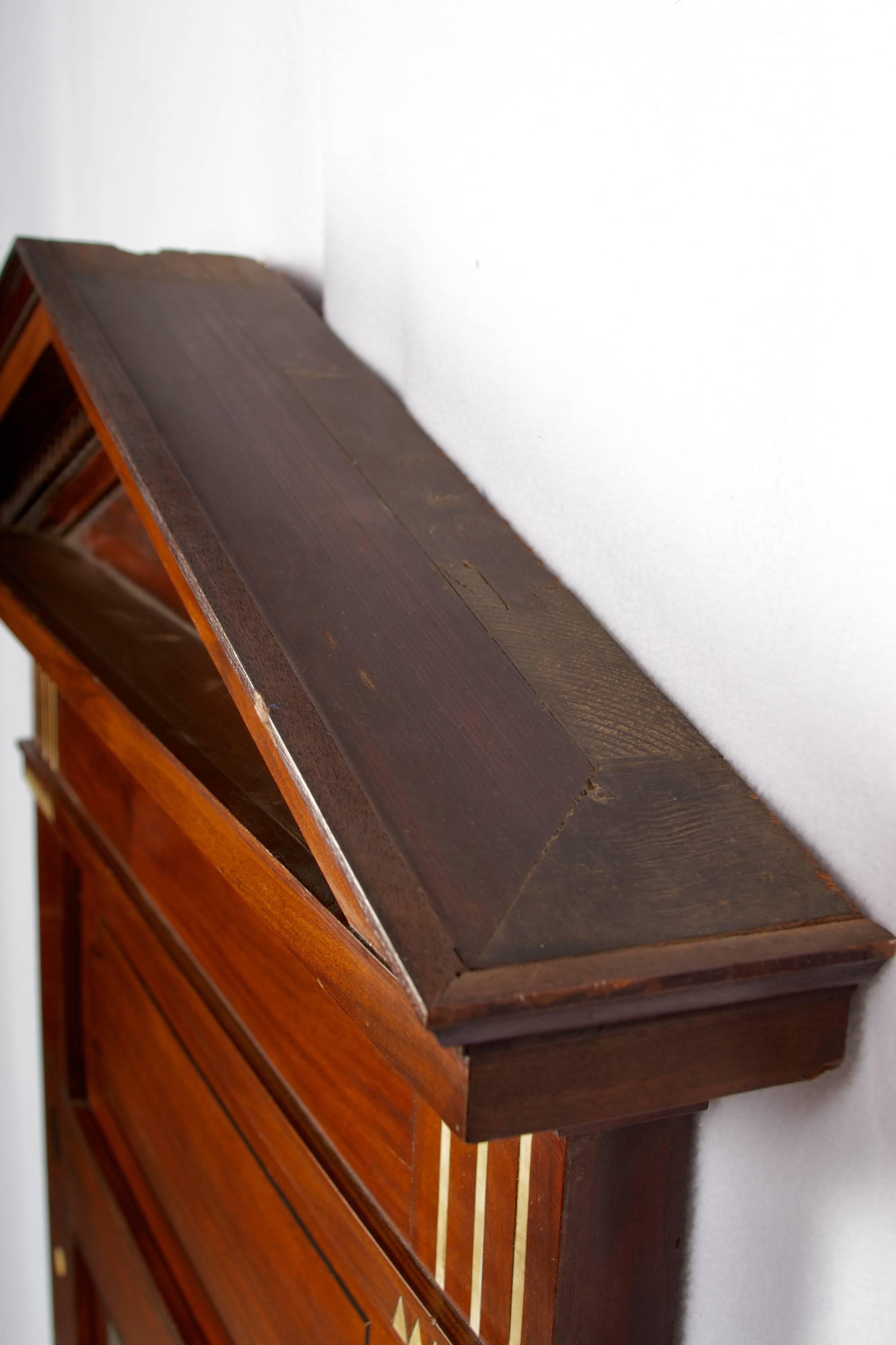 Mid-19th Century Neoclassic Mahogany Mirror with Inlay 3