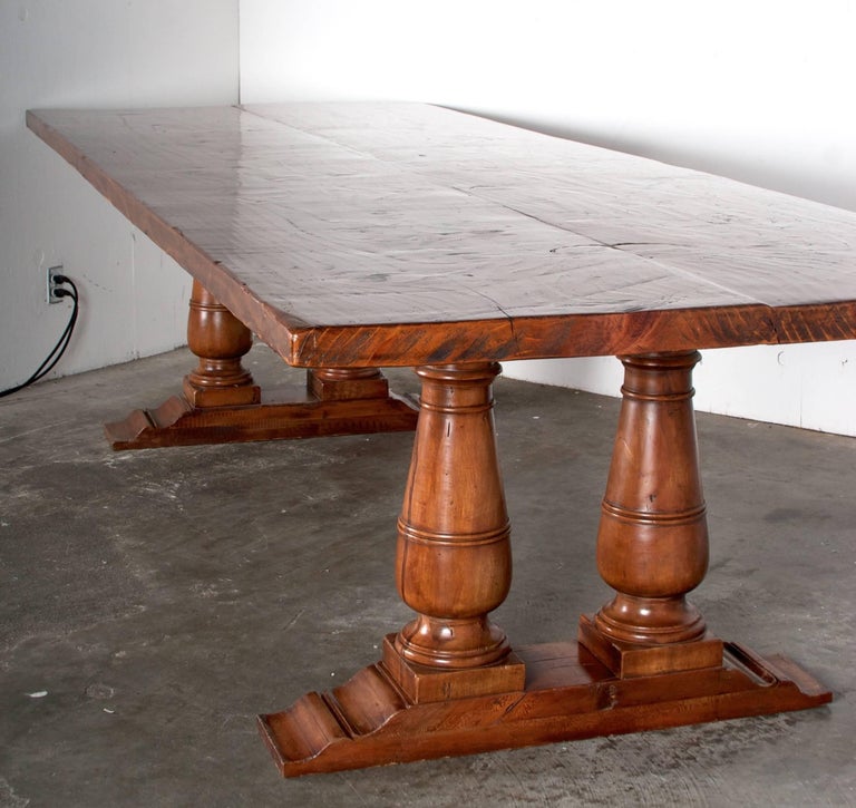 double pedestal farmhouse dining table at 1stdibs