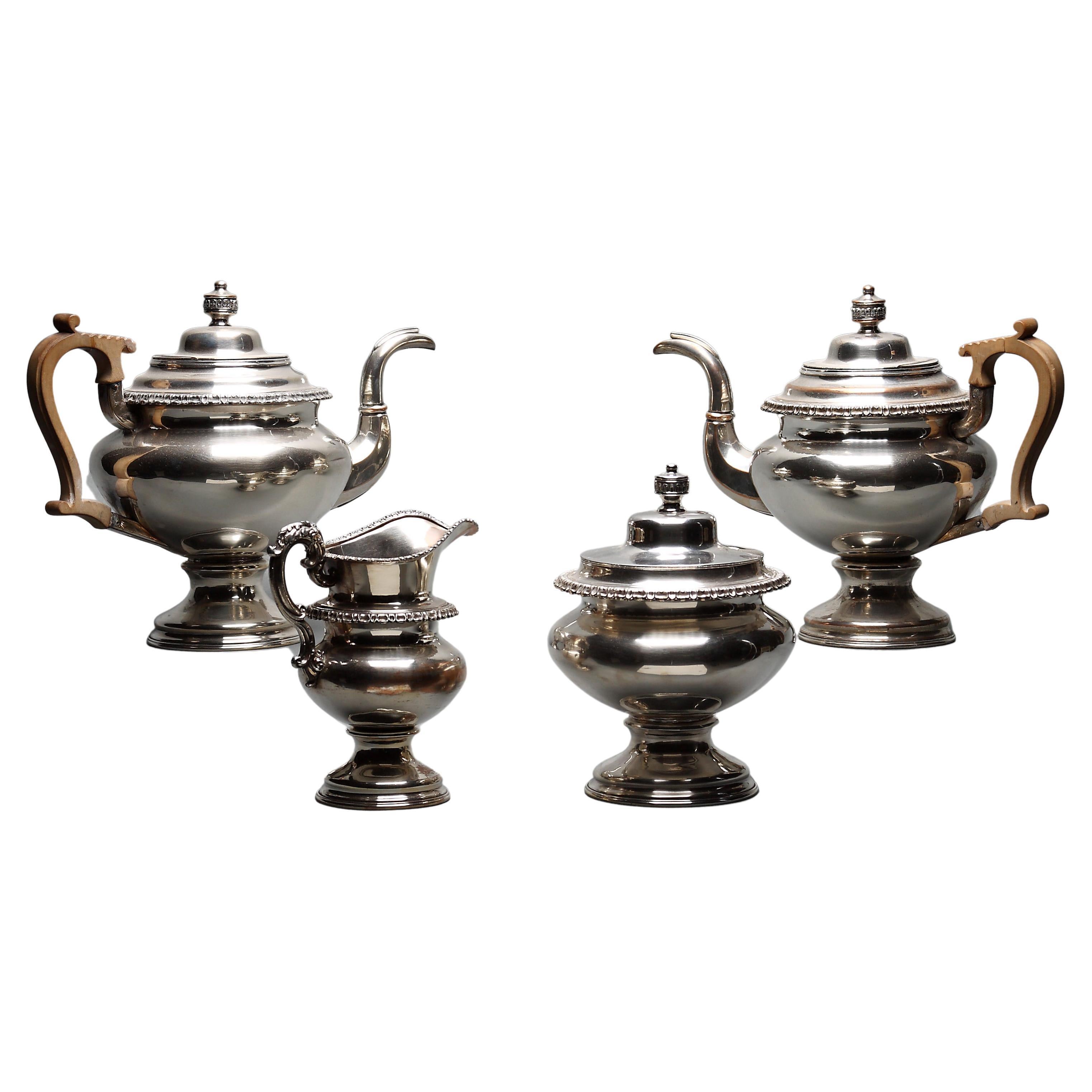 Sheffield Plate Tea and Coffee Service, American, Early 19th Century For Sale