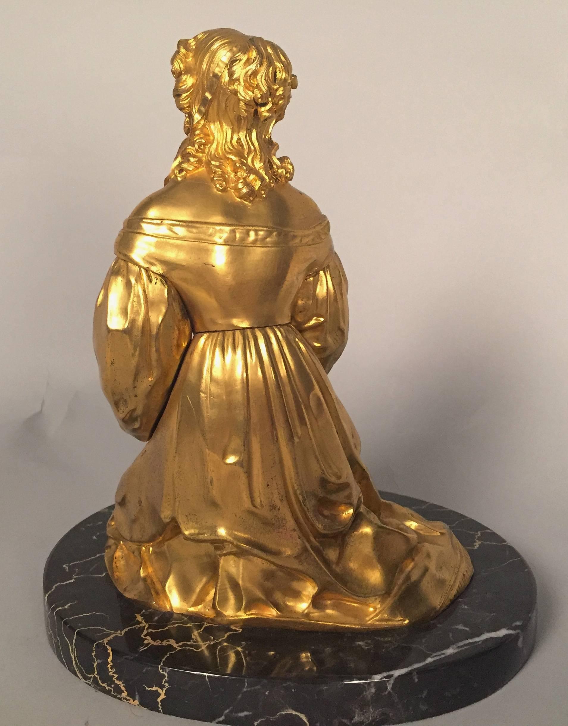 19th Century French Gilded Bronze Female Figure