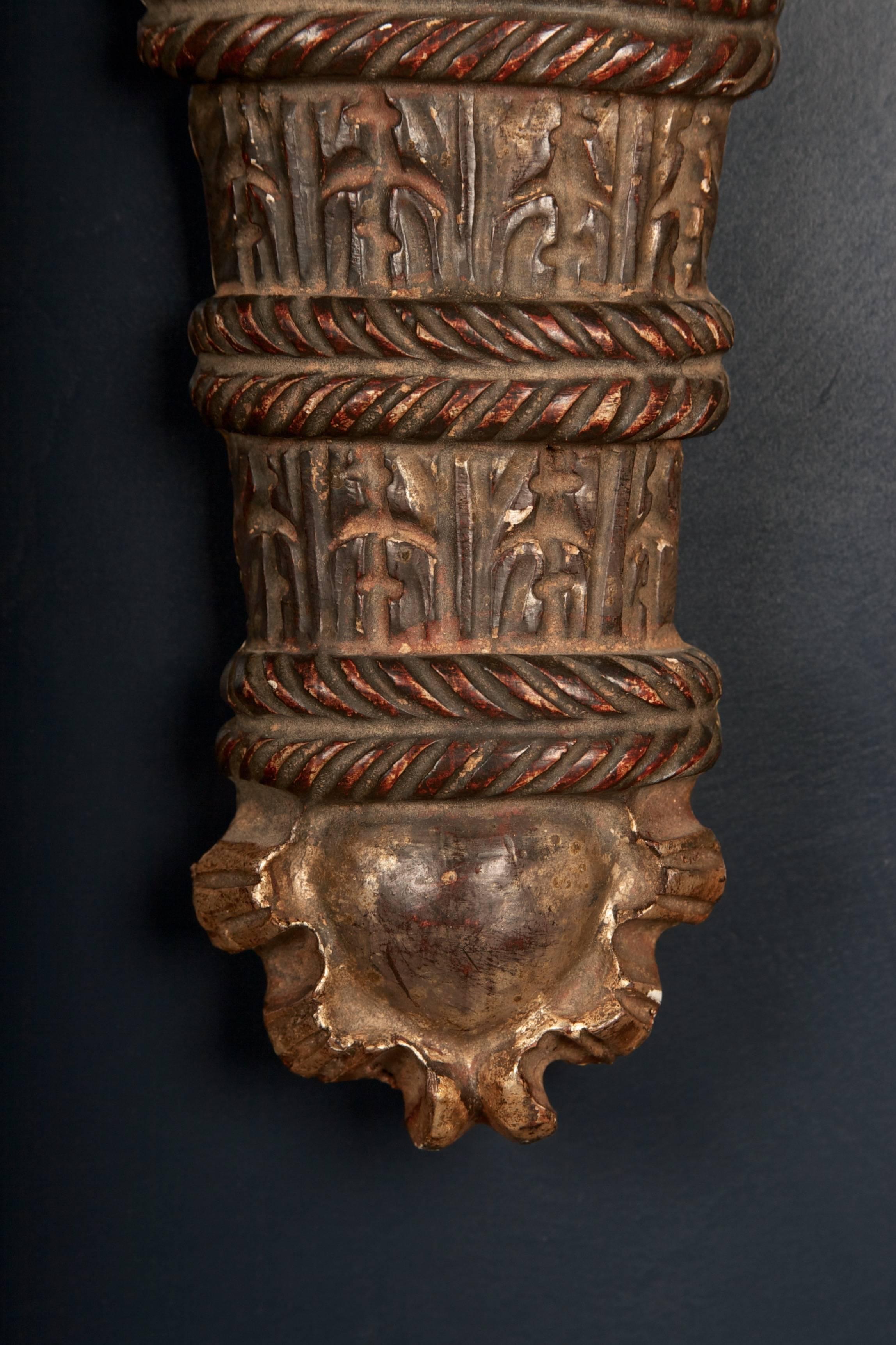 Paar geschnitzte englische Regency-Wandleuchter oder Wandapplikationen aus vergoldetem Holz aus dem 19. Jahrhundert im Angebot 2