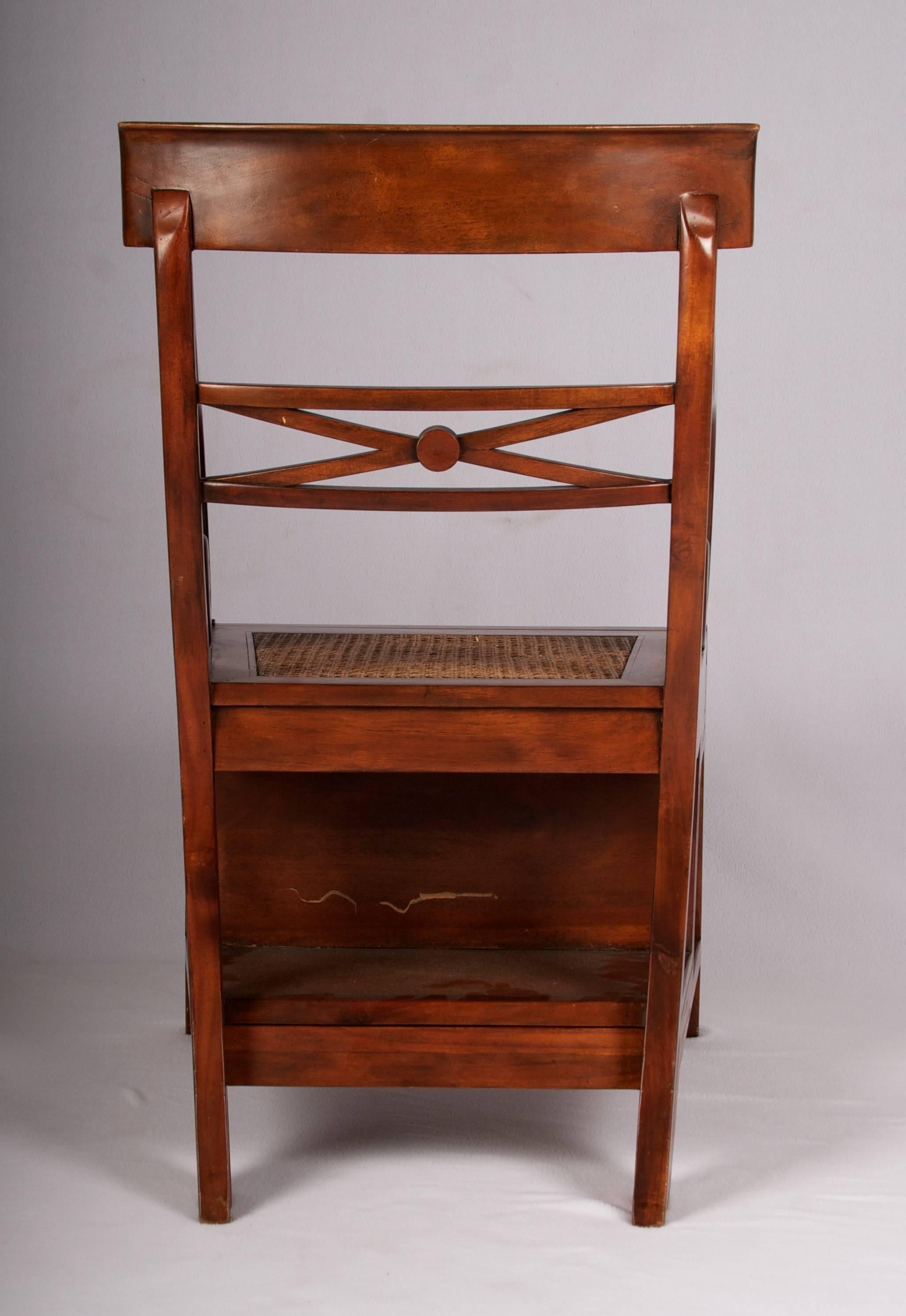 Late 19th Century Regency Style Metamorphic Armchair or Library Ladder In Good Condition In San Francisco, CA