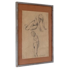 Studio di disegno di nudo incorniciato di Harriet Rosander de Tourtchaninoff, anni '40, Svezia