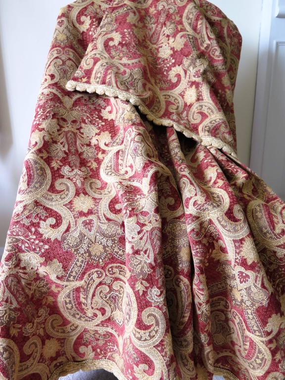 Beautiful, Large, Heavy, Woven THROW, paisley pattern, circa 1920 at